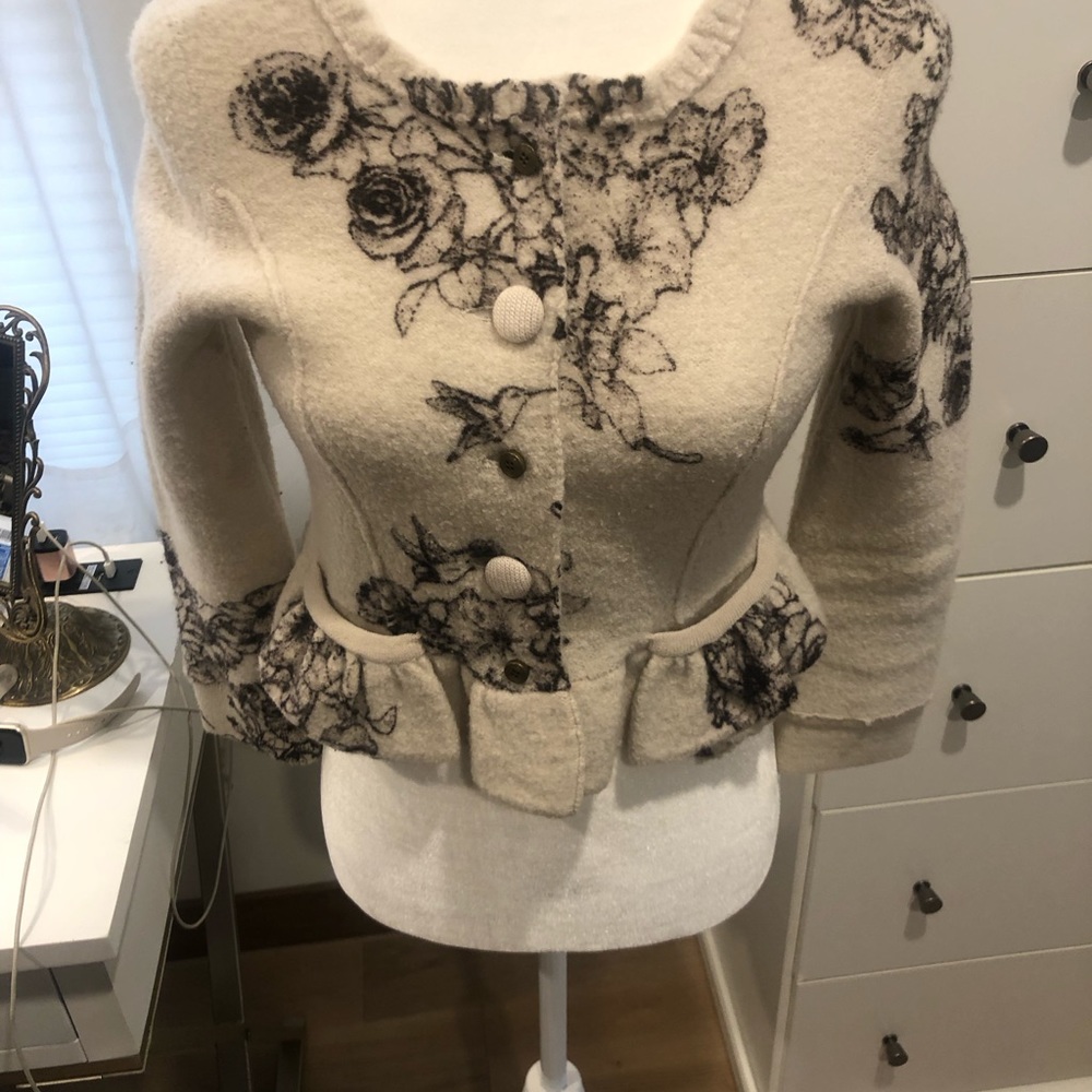 Anthropology Wool Cropped Cardigan